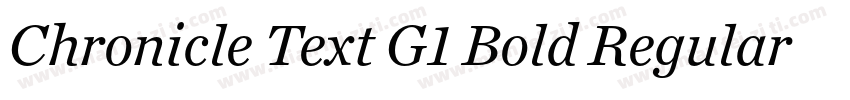 Chronicle Text G1 Bold Regular字体转换